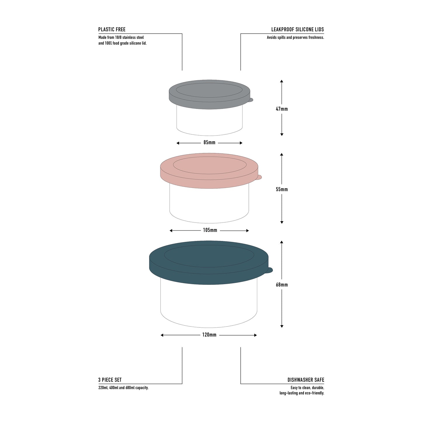 Stainless Steel Nesting Containers