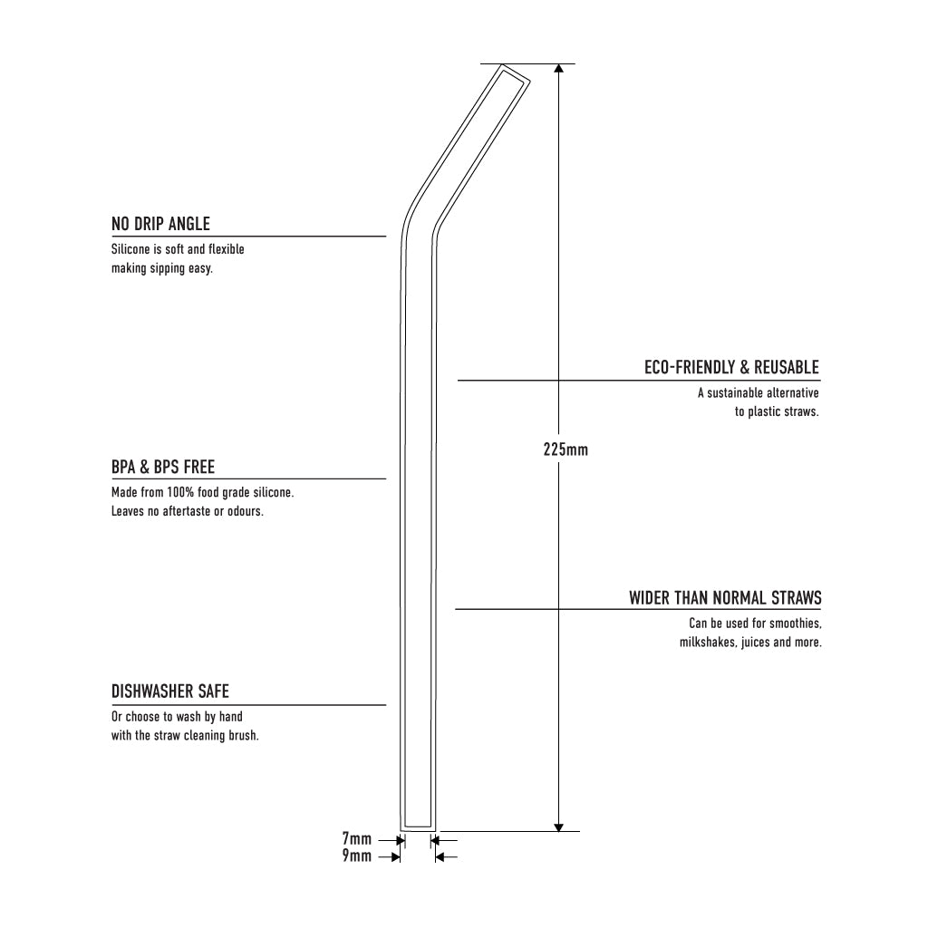 Silicone Drinking Straws